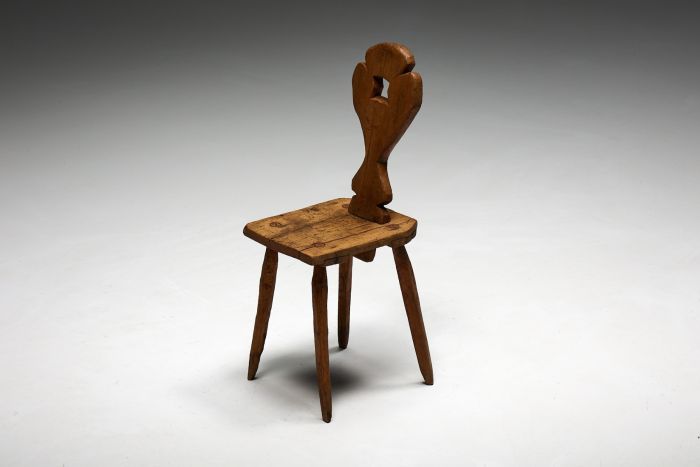 Swiss Alpine Folk Art Chair - 19th Century