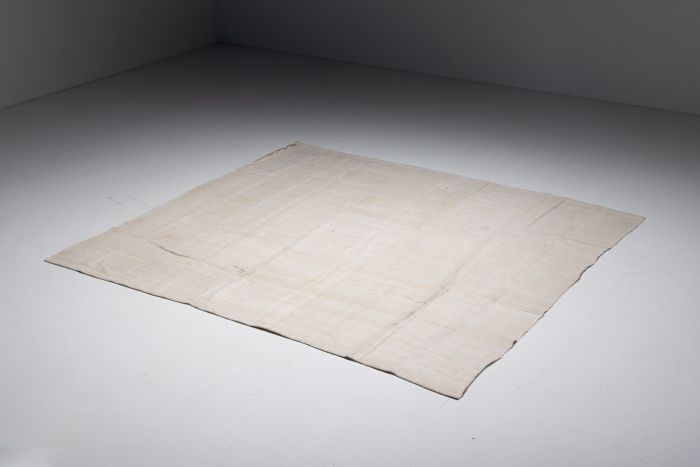 Handwoven Bleached Kilim Wool Rug - 20th Century